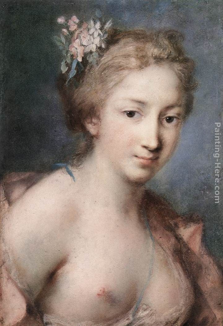 Flora painting - Rosalba Carriera Flora art painting